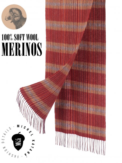 Шарф Унисекс FTQL.W220_A68/ROUGE.GRIS