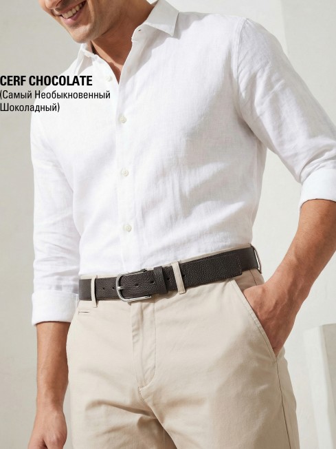 Ремень-Пояс Унисекс MIDE.CERF-35-CNi/CHOCO