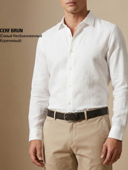 Ремень-Пояс Унисекс MIDE.CERF-35-UNi/BRUN