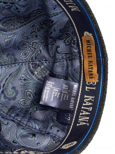 Кепка с козырьком, Бейсболка Мужская-Унисекс TWEED GLASGOW MOSS из твида (Плотная Костюмно-Блейзерная ШЕРСТЬ) TWEED.6-GLASGOW/MOSS