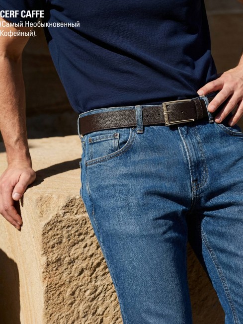Ремень-Пояс Унисекс MIDE.CERF-40-RNi/CAFFE