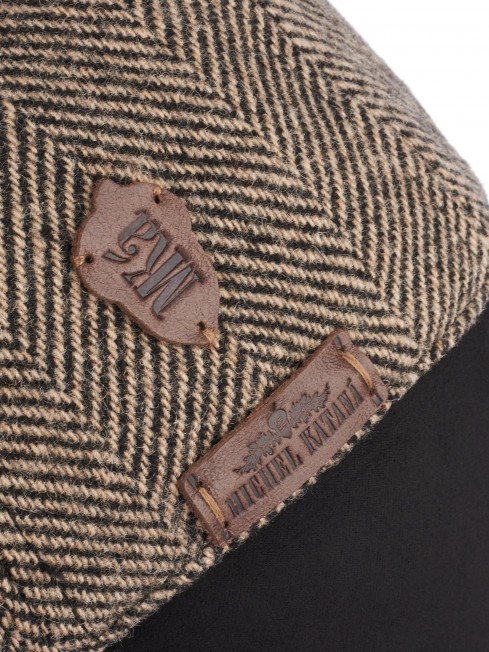 Кепка с козырьком, Бейсболка Мужская-Унисекс TWEED GLASGOW LATE MIST из твида (Плотная Костюмно-Блейзерная ШЕРСТЬ) TWEED.6-GLASGOW/LATE.MIST