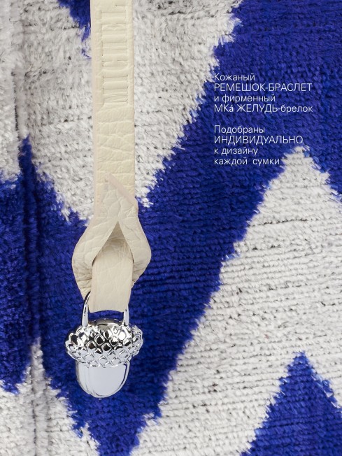 Шелковый (Бахмаль) клатч CAERULEA ALACRITAS! (Синий задор!) Clutch_CAERULEA ALACRITAS!