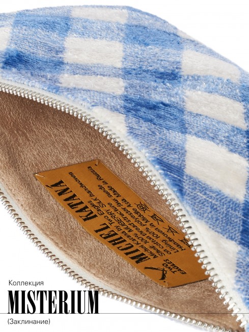 Клатч-конверт-косметичка из Шелка Женский CATTO NAVY!_Thiny/S