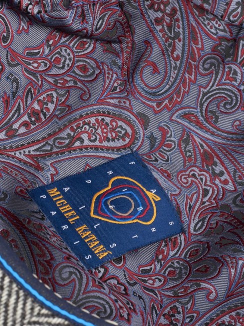 Кепка с козырьком, 8ми-клинка Мужская-Унисекс TWEED EDINBURG CLOUD из твида (Плотная Костюмно-Блейзерная ШЕРСТЬ) TWEED.8-EDINBURG/CLOUD