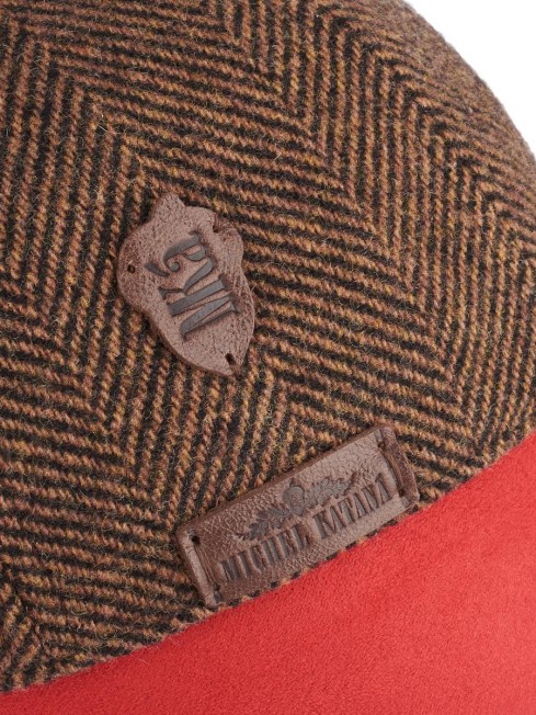 Кепка с козырьком, Бейсболка Мужская-Унисекс TWEED GLASGOW TERRELLE из твида (Плотная Костюмно-Блейзерная ШЕРСТЬ) TWEED.6-GLASGOW/TERRELLE