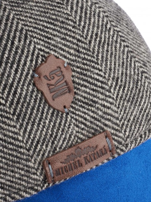 Кепка с козырьком, Бейсболка Мужская-Унисекс TWEED GLASGOW CLOUD из твида (Плотная Костюмно-Блейзерная ШЕРСТЬ) TWEED.6-GLASGOW/CLOUD