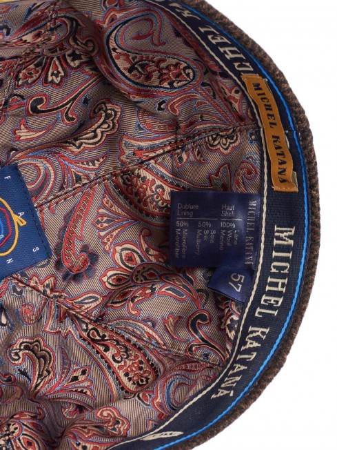 Кепка с козырьком, Бейсболка Мужская-Унисекс TWEED GLASGOW ACORN из твида (Плотная Костюмно-Блейзерная ШЕРСТЬ) TWEED.6-GLASGOW/ACORN