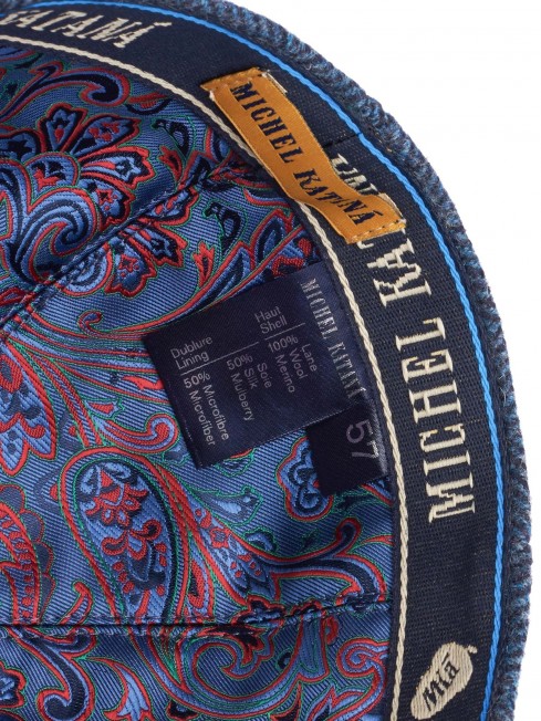 Кепка с козырьком, Бейсболка Мужская-Унисекс TWEED GLASGOW MARIN MIST из твида (Плотная Костюмно-Блейзерная ШЕРСТЬ) TWEED.6-GLASGOW/MARIN.MIST