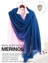 VINTAGE BERGE MIDNIGHT BLUE, огромный 110*220 см шерстяной Палантин из Шерсти MERINOS, мягкой ручной пряжи средней тяжести. JW100-BERGE/MIDNIGHT.BLUE