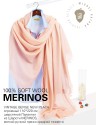 VINTAGE BERGE NEW PEACH, огромный 110*220 см шерстяной Палантин из Шерсти MERINOS, мягкой ручной пряжи средней тяжести. JW100-BERGE/NEW.PEACH