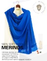 VINTAGE BERGE ROYAL BLUE, огромный 110*220 см шерстяной Палантин из Шерсти MERINOS, мягкой ручной пряжи средней тяжести. JW100-BERGE/ROYAL.BLUE