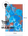 VINTAGE CANVAS BLUE, огромный 110*180см и легчайший полупрозрачный ПАЛАНТИН из натурального Шелка MULBERRY, полностью ручной работы. S30-CANVAS/BLUE