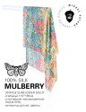 VINTAGE SUNFLOWER MULTI, огромный 110*180см и легчайший полупрозрачный ПАЛАНТИН из натурального Шелка MULBERRY, полностью ручной работы. S30-SUNFLOWER/MULTI
