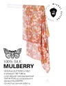 VINTAGE BUTTERFLY RED, огромный 100*190см и легчайший полупрозрачный ПАЛАНТИН из натурального Шелка MULBERRY, полностью ручной работы. SN40-BUTTERFLY/RED