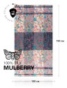 VINTAGE COLOUR FEST MULTI, огромный 100*190см и легчайший полупрозрачный ПАЛАНТИН из натурального Шелка MULBERRY, полностью ручной работы. SN40-COLOUR.FEST/MULTI